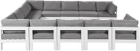 Nizuc - Outdoor Patio 12 Piece Modular Sectional With White Frame - Simple Home Plus
