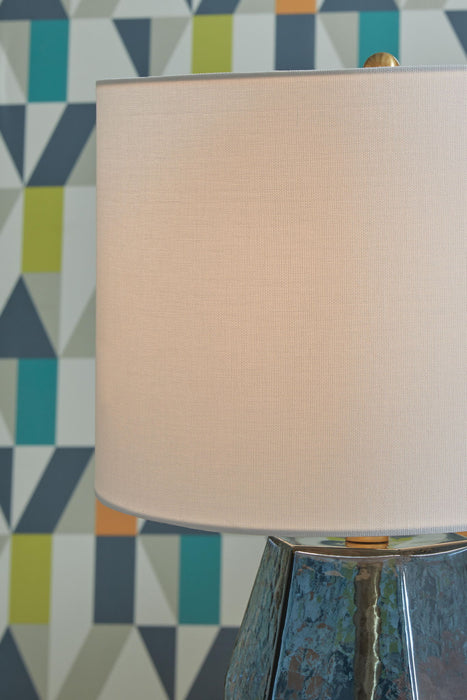 Tallow - Glass Table Lamp - Blue - Simple Home Plus