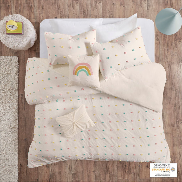Callie - Pom Pom Comforter Set - Multi - Simple Home Plus