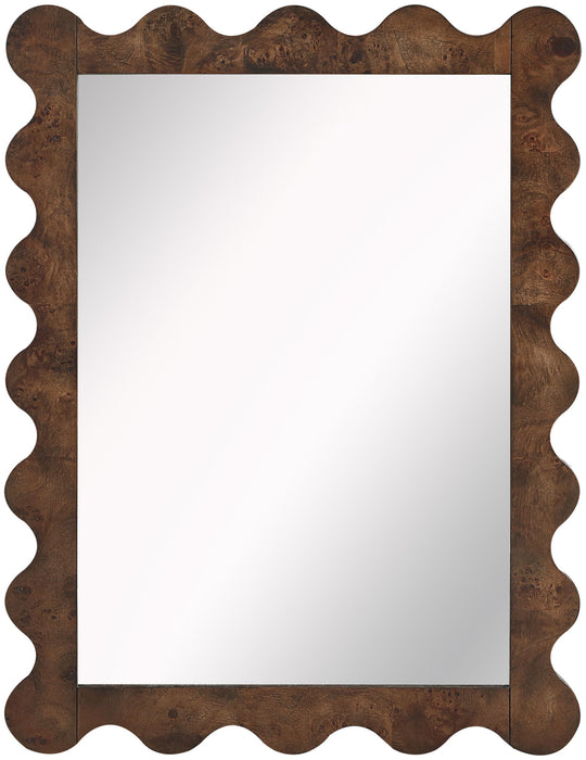 Vassa - Burl Veneer Mirror - Simple Home Plus
