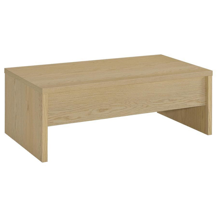 Canoga - Engineered Wood Lift Top Coffee Table - Light Oak - Simple Home Plus