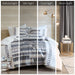Serena - King 3 Piece Printed Comforter Set With Trims - Navy - Simple Home Plus