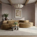 Rummi - Rounded Velvet Performance Fabric Upholstered 5 Piece Modular Sectional - Simple Home Plus