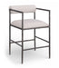 Axis - Linen Textured Beige Fabric Upholstered Counter Stool (Set of 2) - Simple Home Plus