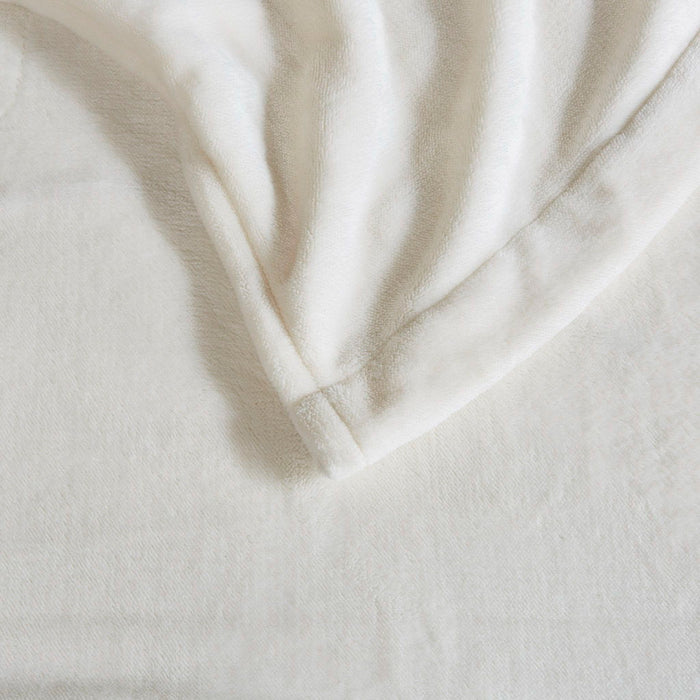 Heated Plush - Twin Blanket - Ivory - Simple Home Plus