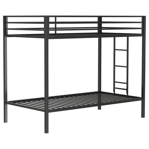 Alevera - Metal Bunk Bed With Ladder - Simple Home Plus