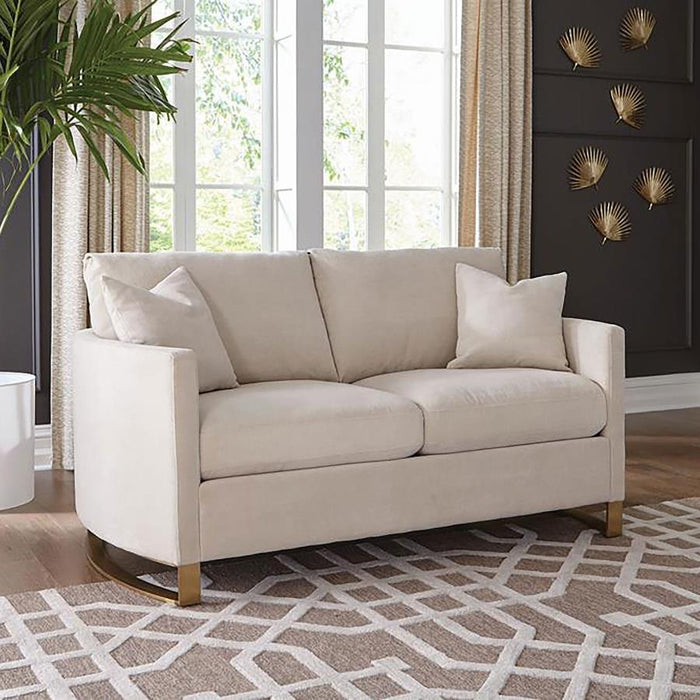 Corliss - Upholstered Arched Arm Loveseat - Simple Home Plus