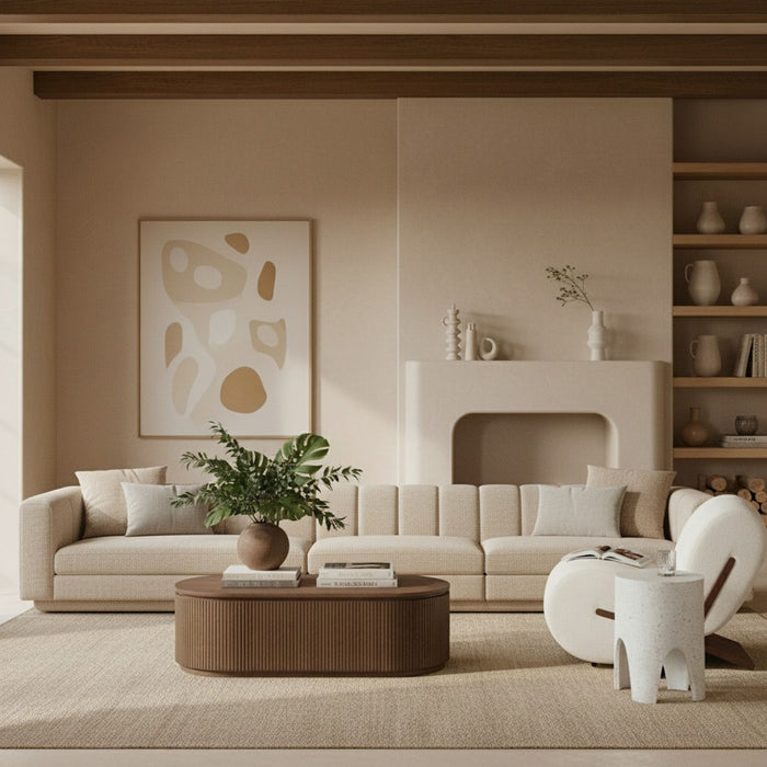 Modari - Sectional - Beige - Simple Home Plus
