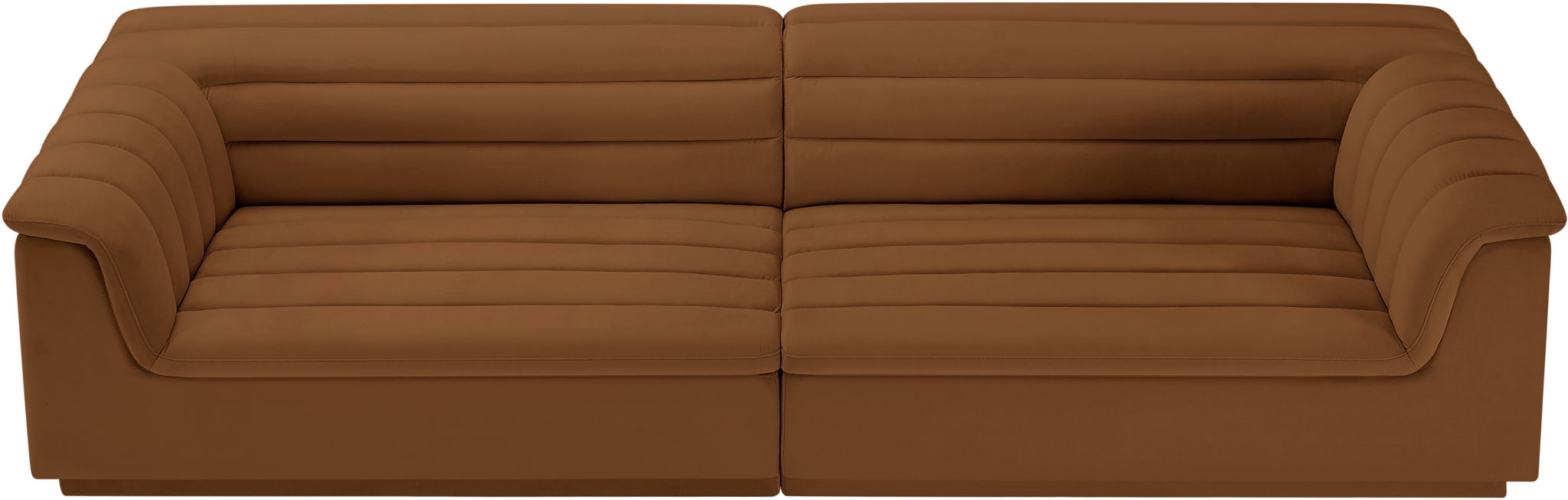 Cascade - Velvet Modular Sofa - Saddle - Simple Home Plus
