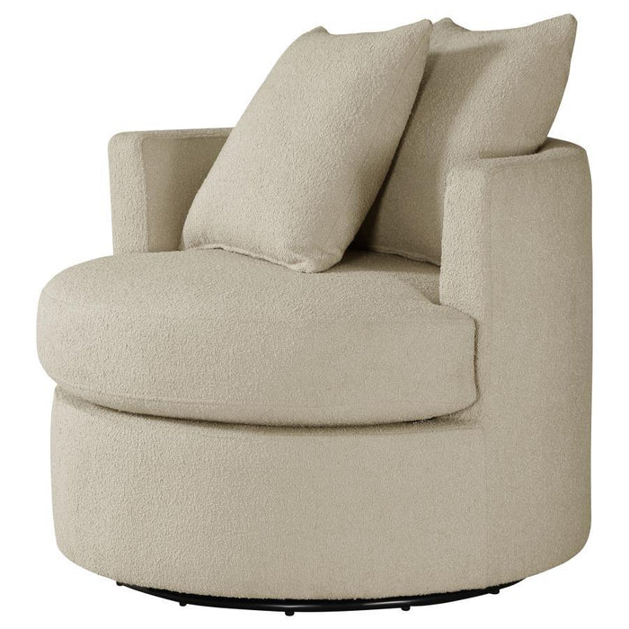 Debbie - Upholstered Swivel Accent Chair - Simple Home Plus