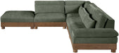 Turin - Chenille Fabric Upholstered Modular Sectional - Green - Simple Home Plus