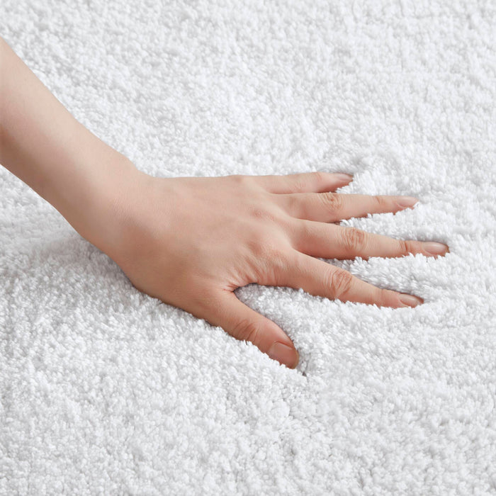 Evan - 20" x 30" Tufted Bath Rug - White - Simple Home Plus