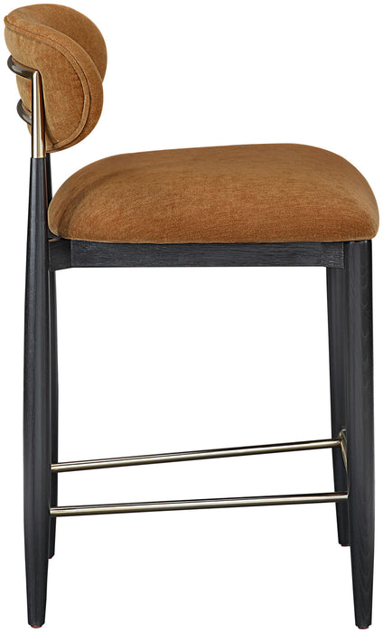 Riccio - Fabric Stool - Black Frame - Simple Home Plus
