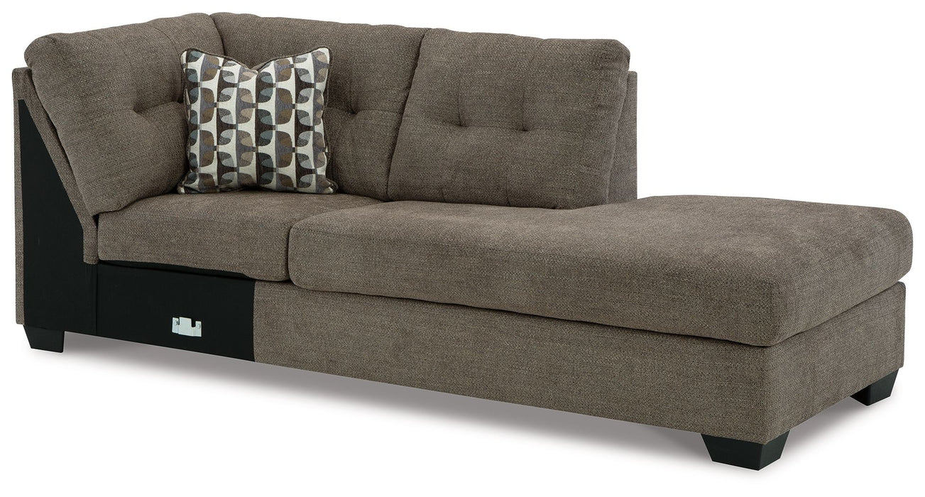 Mahoney - Raf Corner Chaise - Chocolate - Simple Home Plus