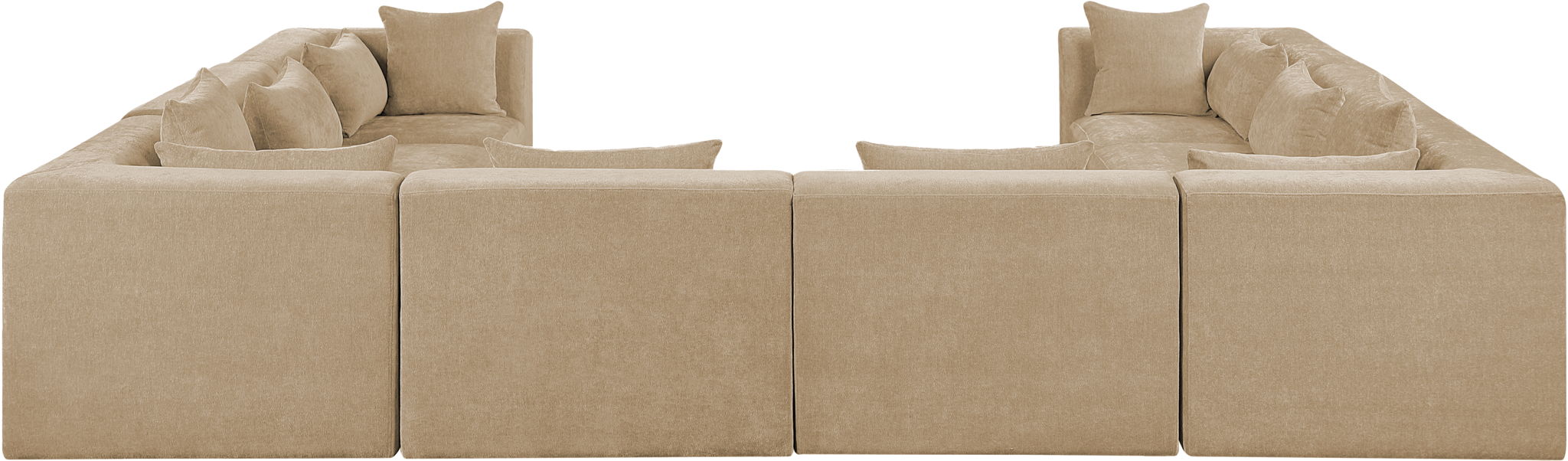 Stellar - 8 Piece Chenille Fabric Upholstered Modular Sectional - Simple Home Plus
