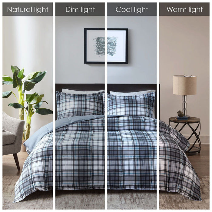 Parkston - King 3M Scotchgard Down Alternative All Season Comforter Set - Gray