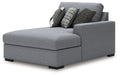 Bealton - RAF Corner Chaise - Salt And Pepper - Simple Home Plus