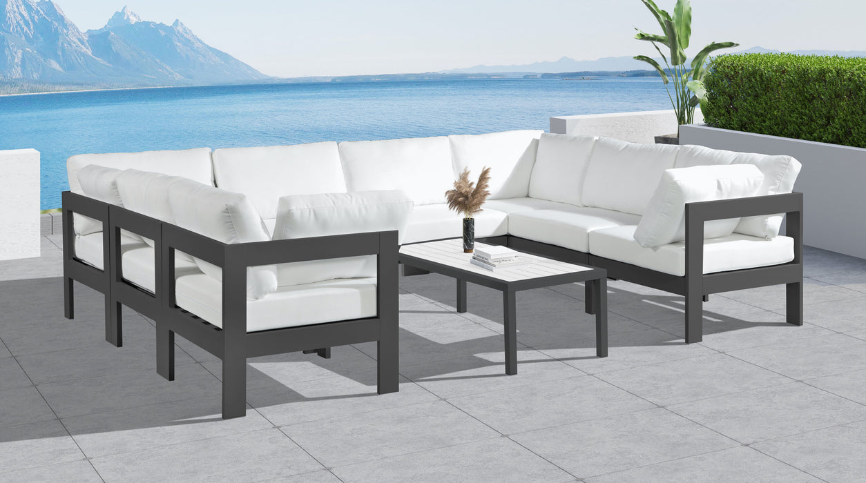 Nizuc - Outdoor Patio 8 Piece Modular Sectional With Gray Frame - Simple Home Plus