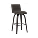 Vienna - 26" Swivel Counter Stool - Black Wood - Simple Home Plus