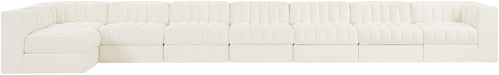 Rummi - Velvet Performance Fabric Upholstered 8 Piece Modular Sectional, L-Shaped (Right) - Simple Home Plus