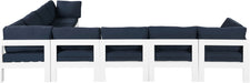 Nizuc - Outdoor Patio 8 Piece Modular Sectional With White Frame - Simple Home Plus