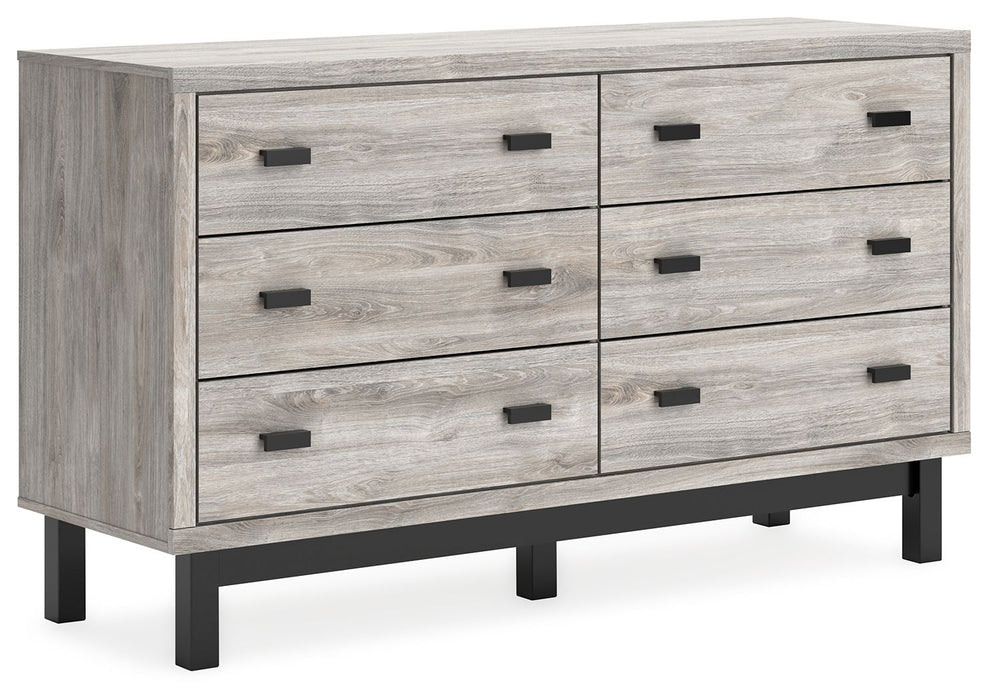 Vessalli - Black / Gray - Six Drawer Dresser - Simple Home Plus