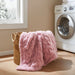Ruched Fur - Throw - Pink - Simple Home Plus