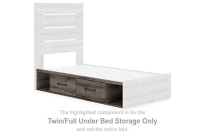 Graystorm - Twin/Full Under Bed Storage - Brown Gray - Simple Home Plus