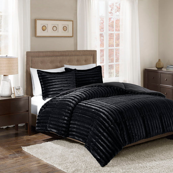 Duke - King Comforter Mini Set - Black - Simple Home Plus