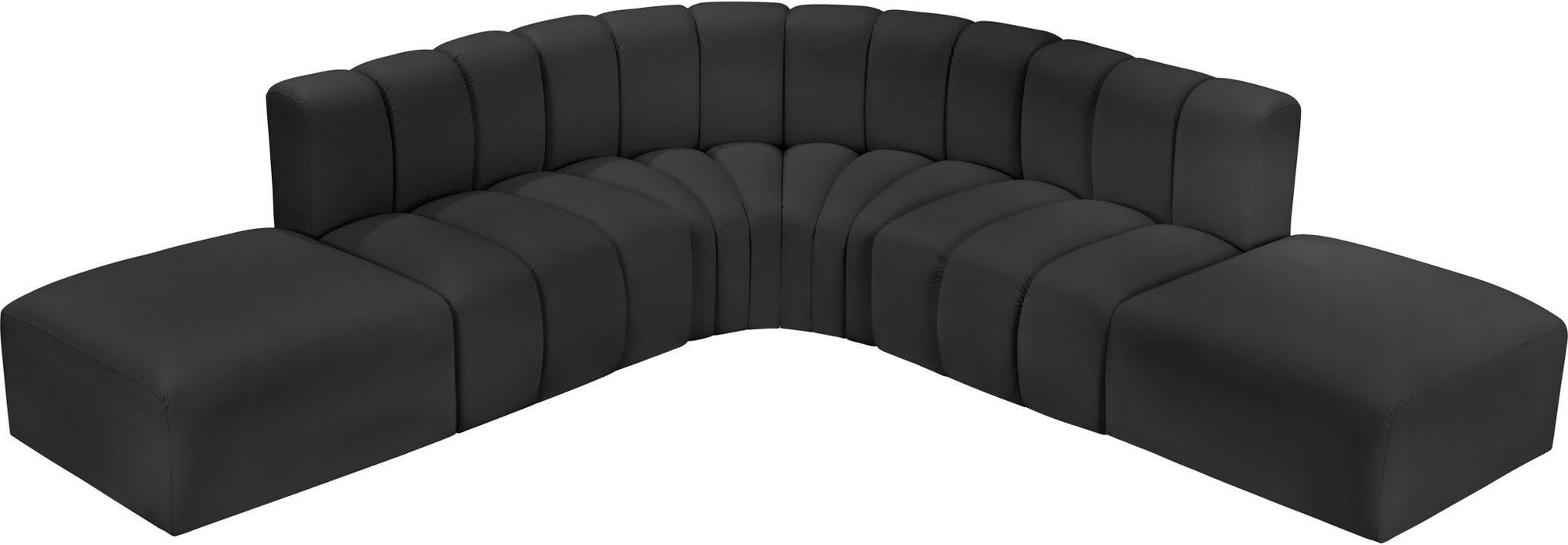 Arc - Faux Leather 6 Piece Corner Modular Sofa