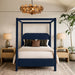 Salina - Velvet Upholstered Bed - Simple Home Plus