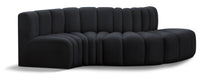 Arc - Velvet 4 Piece L-Shaped Modular Sofa - Simple Home Plus