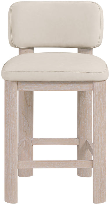Paloma - Faux Leather Upholstered Counter Stool (Set of 2) - Simple Home Plus