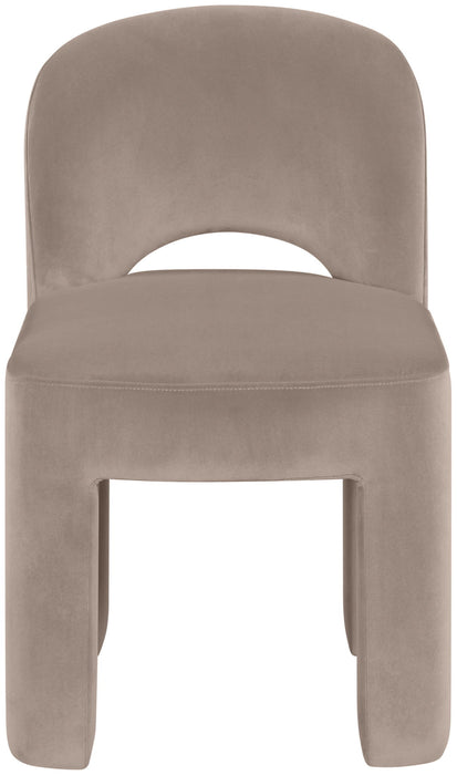 Celine - Velvet Performance Fabric Upholstered Dining Chair (Set of 2) - Taupe - Simple Home Plus