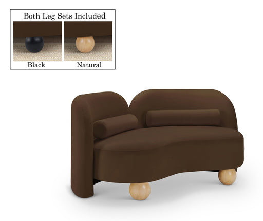 Daphne - Velvet Loveseat - Simple Home Plus