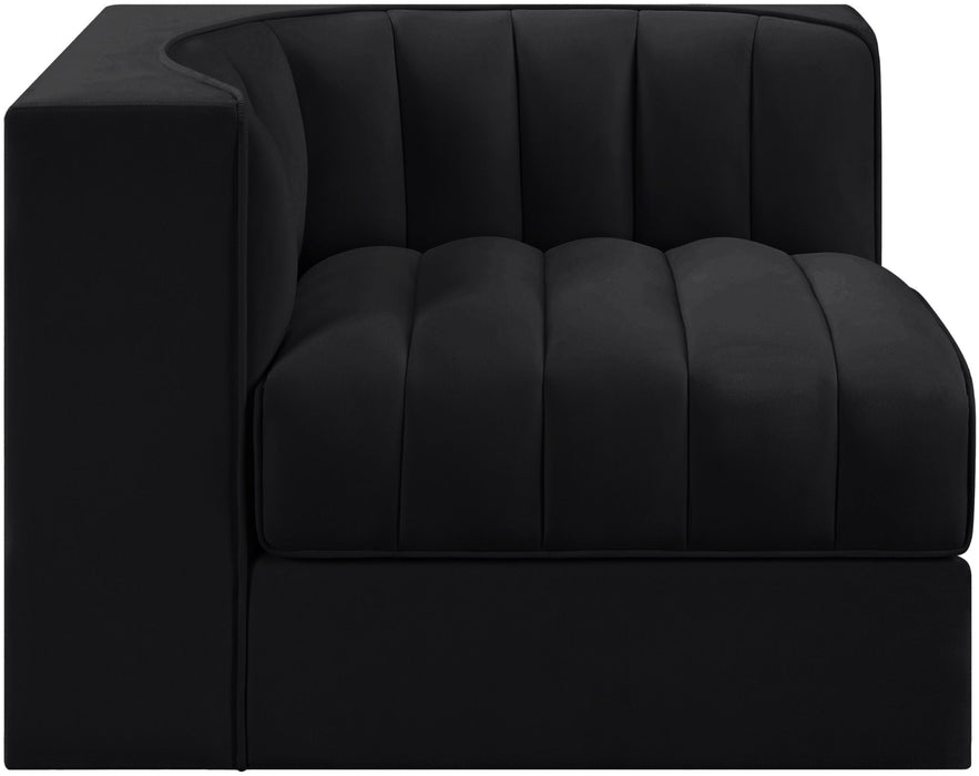 Rummi - Velvet Performance Fabric Upholstered Modular Corner Chair - Simple Home Plus