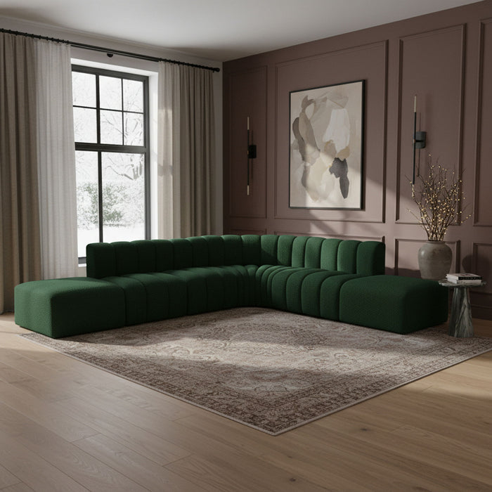 Arc - Boucle Fabric 7 Piece Corner Modular Sofa - Simple Home Plus