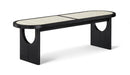 Canovia - Solid Wood And Faux Cane Bench - Simple Home Plus