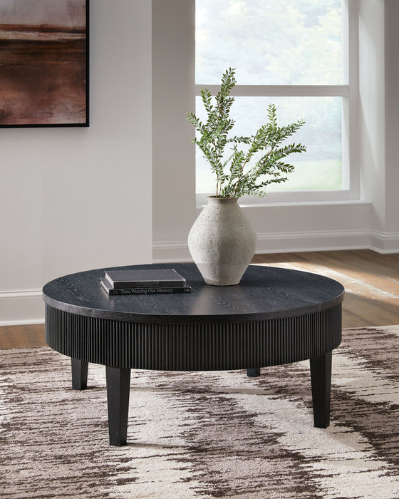 Marstream - Black - Round Cocktail Table - Simple Home Plus
