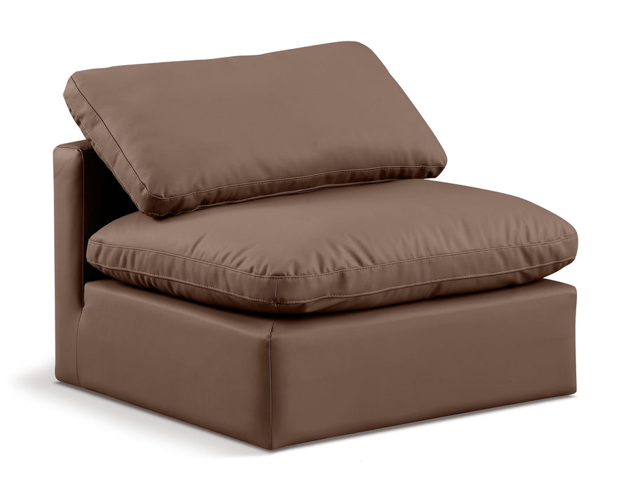 Indulge - Faux Leather Armless Chair - Simple Home Plus