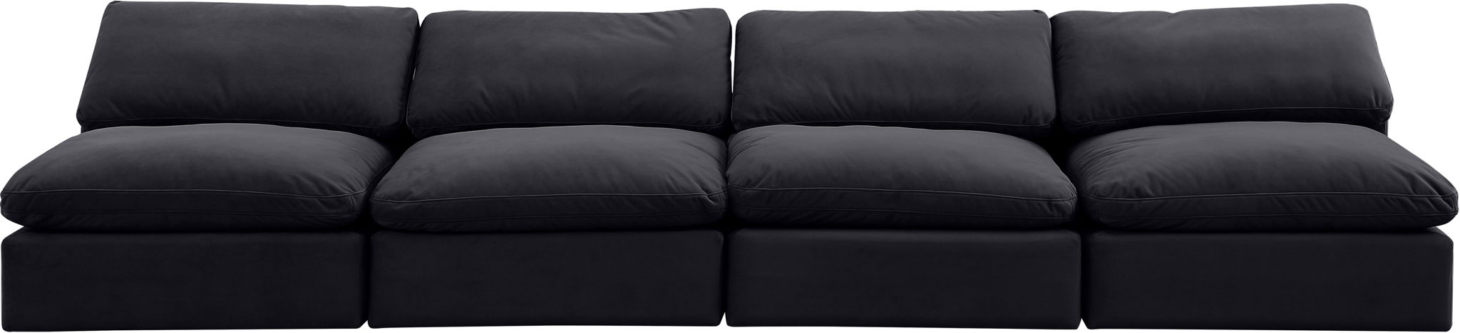 Comfy - Velvet Modular Armless Sofa 4 Seats - Simple Home Plus