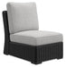 Beachcroft - Armless Chair With Cushion - Black / Light Gray - Simple Home Plus