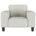 Deerhurst - Upholstered Track Arm Tufted Accent Chair - Greige - Simple Home Plus