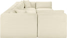 Shaggy - 6 Piece Modular U-Shaped Armless Sectional - Simple Home Plus
