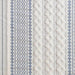 Imani - Cotton Printed Shower Curtain With Chenille - White / Navy - Simple Home Plus