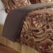 Julius - 4 Piece California King Comforter Set - Burgundy - Simple Home Plus