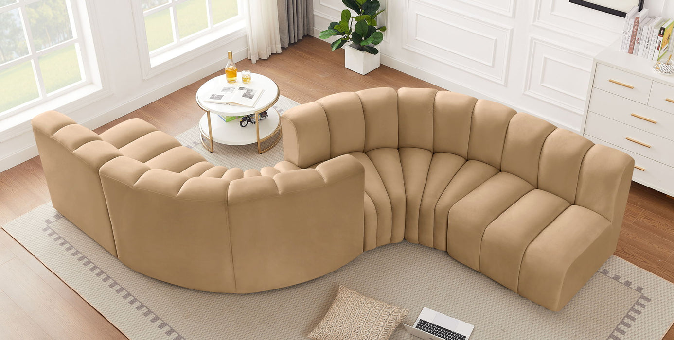 Arc - Velvet 6 Piece Modular Sofa - Simple Home Plus