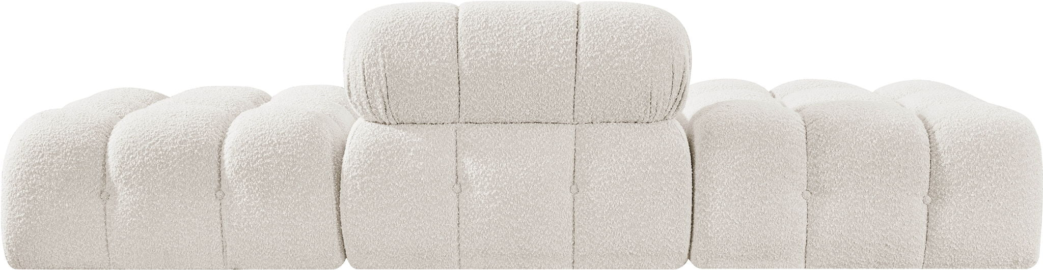 Ames - 3 Piece Boucle Upholstered Modular Sofa With 2 Backless Seats - Simple Home Plus