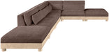 Turin - Chenille Fabric Upholstered Modular Sectional - Brown - Simple Home Plus