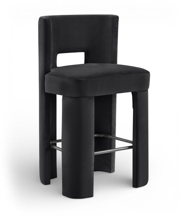 Zuno - Velvet Performance Fabric Upholstered Bar Stool (Set of 2) - Simple Home Plus